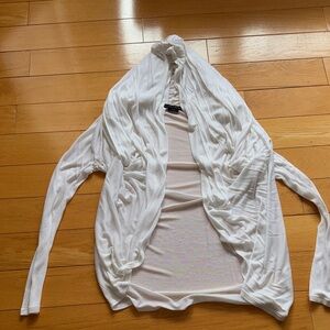 Elegant White Sheer Cardigan